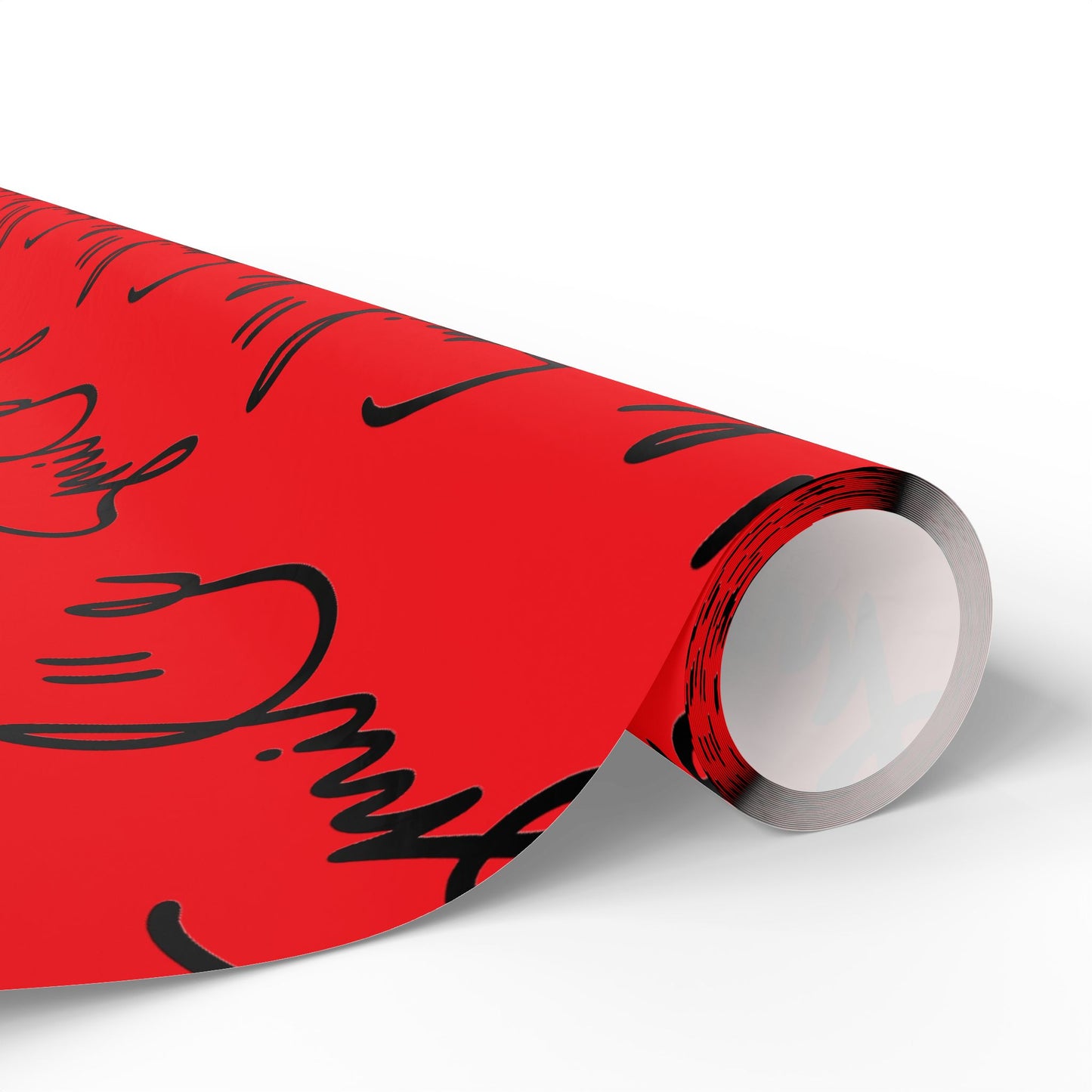 Red/Black Smile Stylish Gift Wrapping Paper for Any Occasion