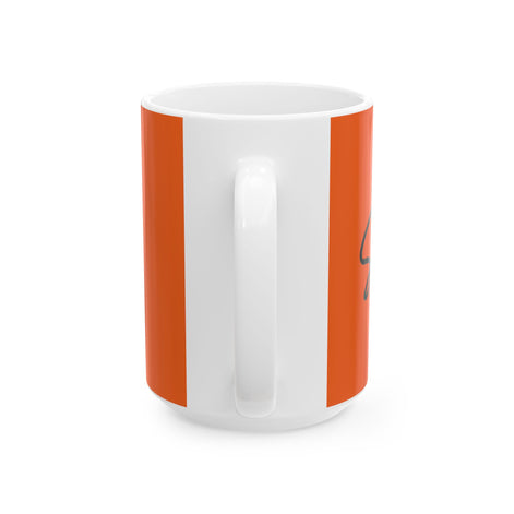 Orange/Black Smile Ceramic Coffee Mug - 11oz & 15oz