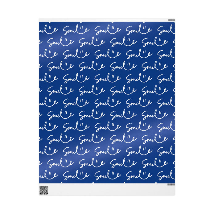 Dark Blue Smile Stylish Gift Wrapping Paper for Any Occasion