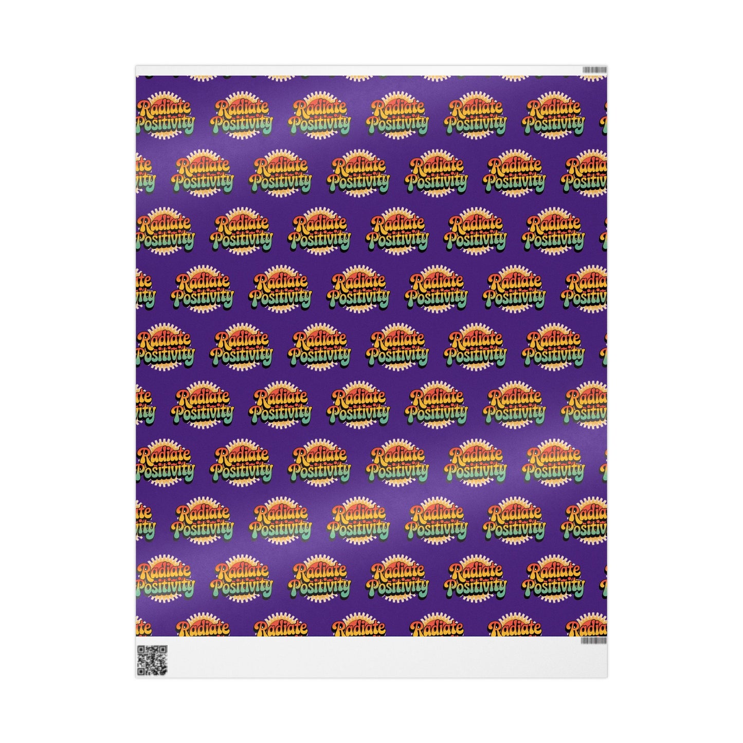 Purple Radiate Positivity Wrapping Paper for Celebrations