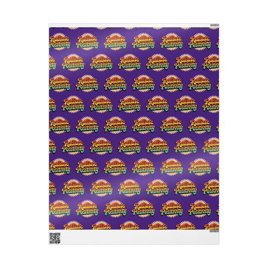 Purple Radiate Positivity Wrapping Paper for Celebrations