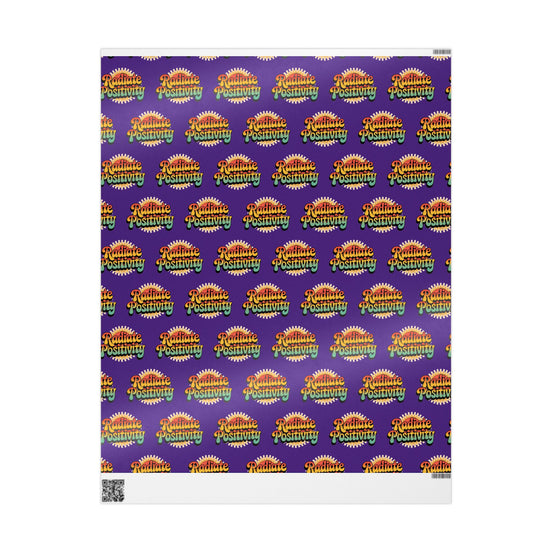 Purple Radiate Positivity Wrapping Paper for Celebrations