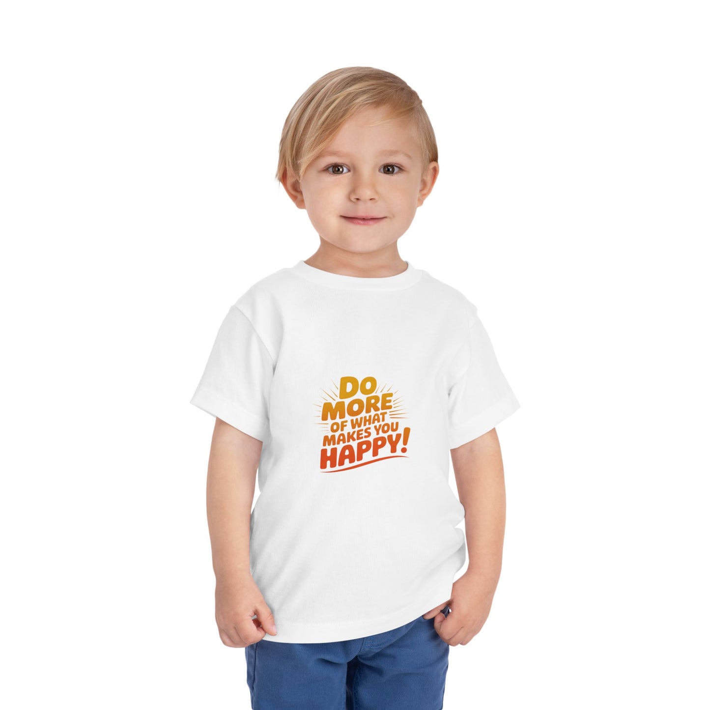 Toddler Tee — "Do More of What Makes You Happy" Retro Sunshine Kids T‑Shirt