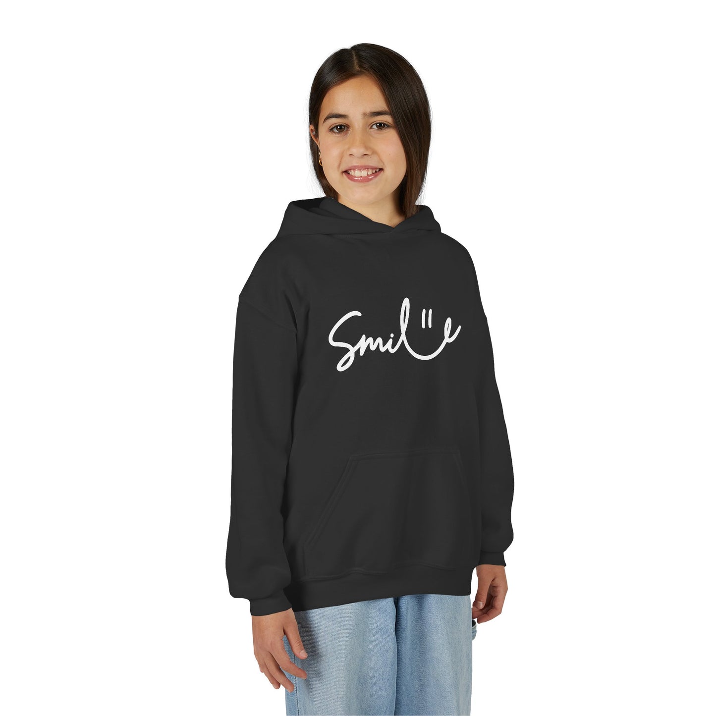 Smile Youth Heavy Blend Hoodie - Cozy, Cheerful Sweatshirt for Kids