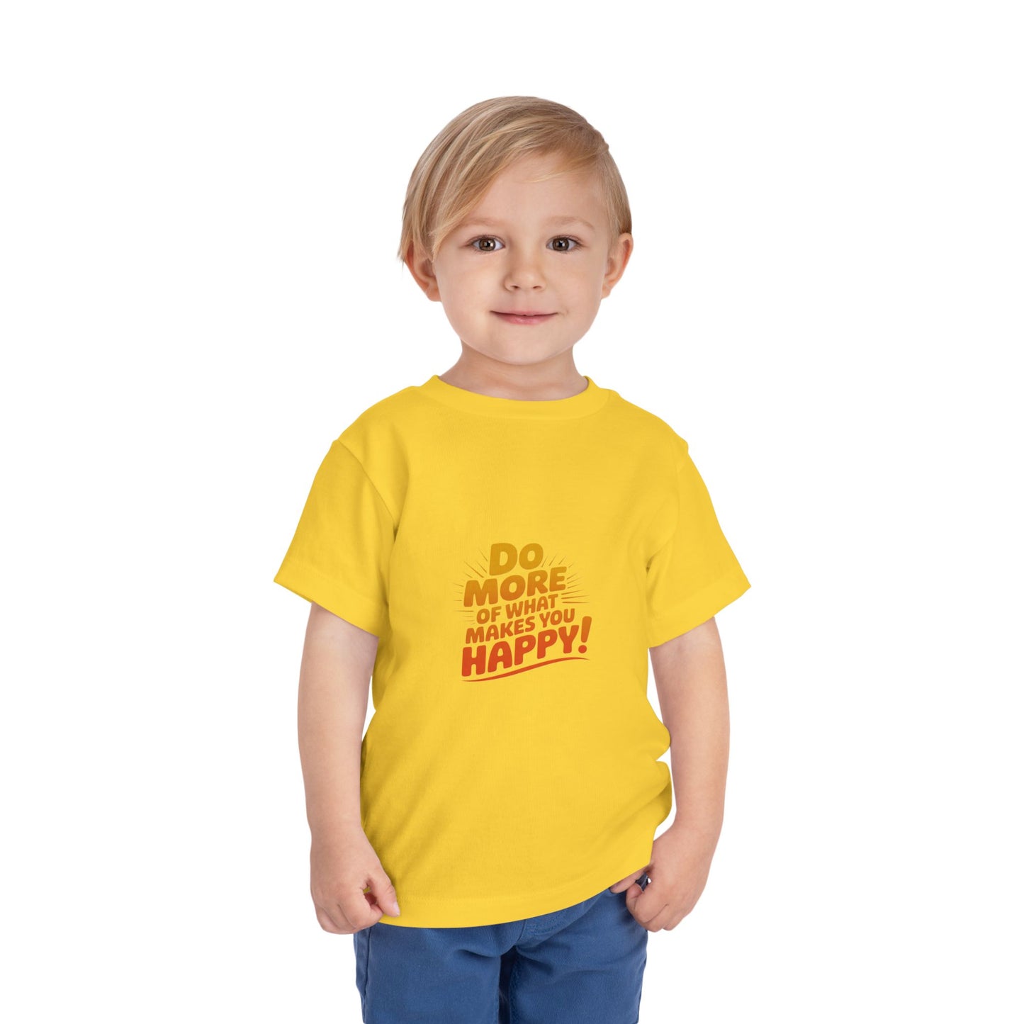 Toddler Tee — "Do More of What Makes You Happy" Retro Sunshine Kids T‑Shirt