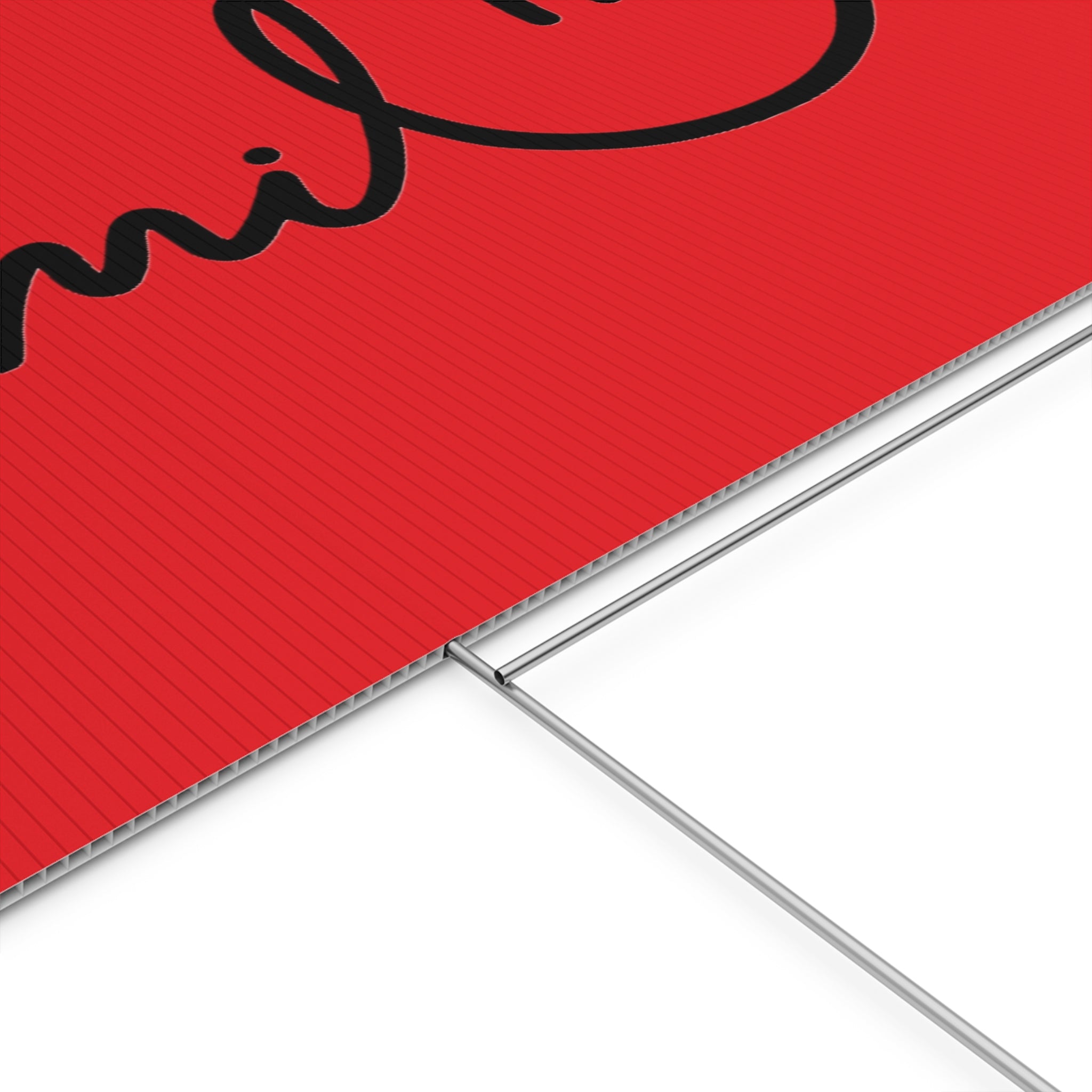 Red Smile Yard Sign