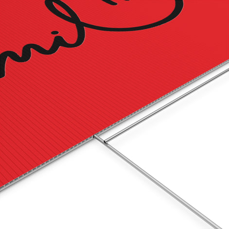 Red Smile Yard Sign