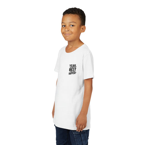 Youth T‑Shirt “Yeah, But What’s the Best That Can Happen?” — Inspirational Graphic Tee