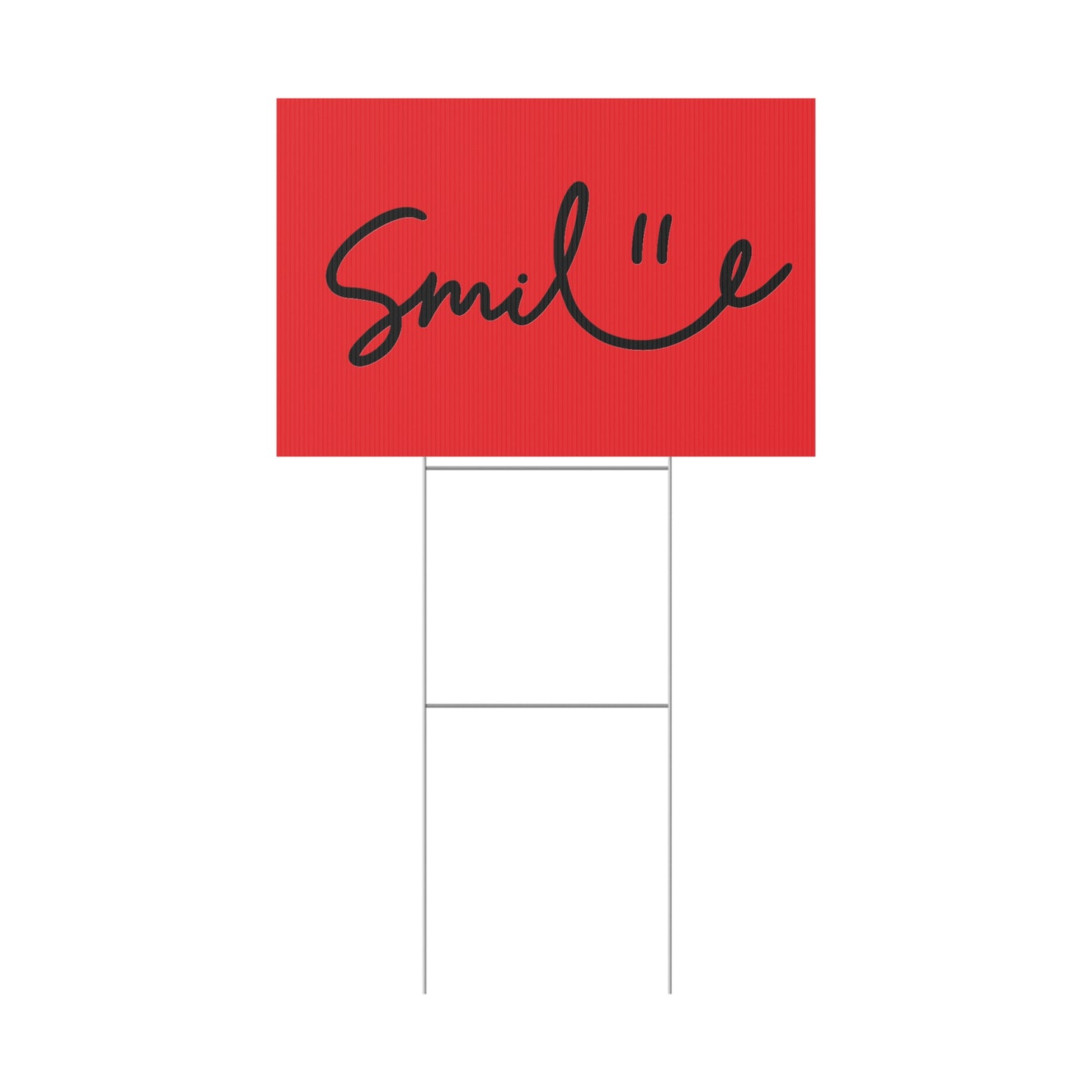 Red Smile Yard Sign