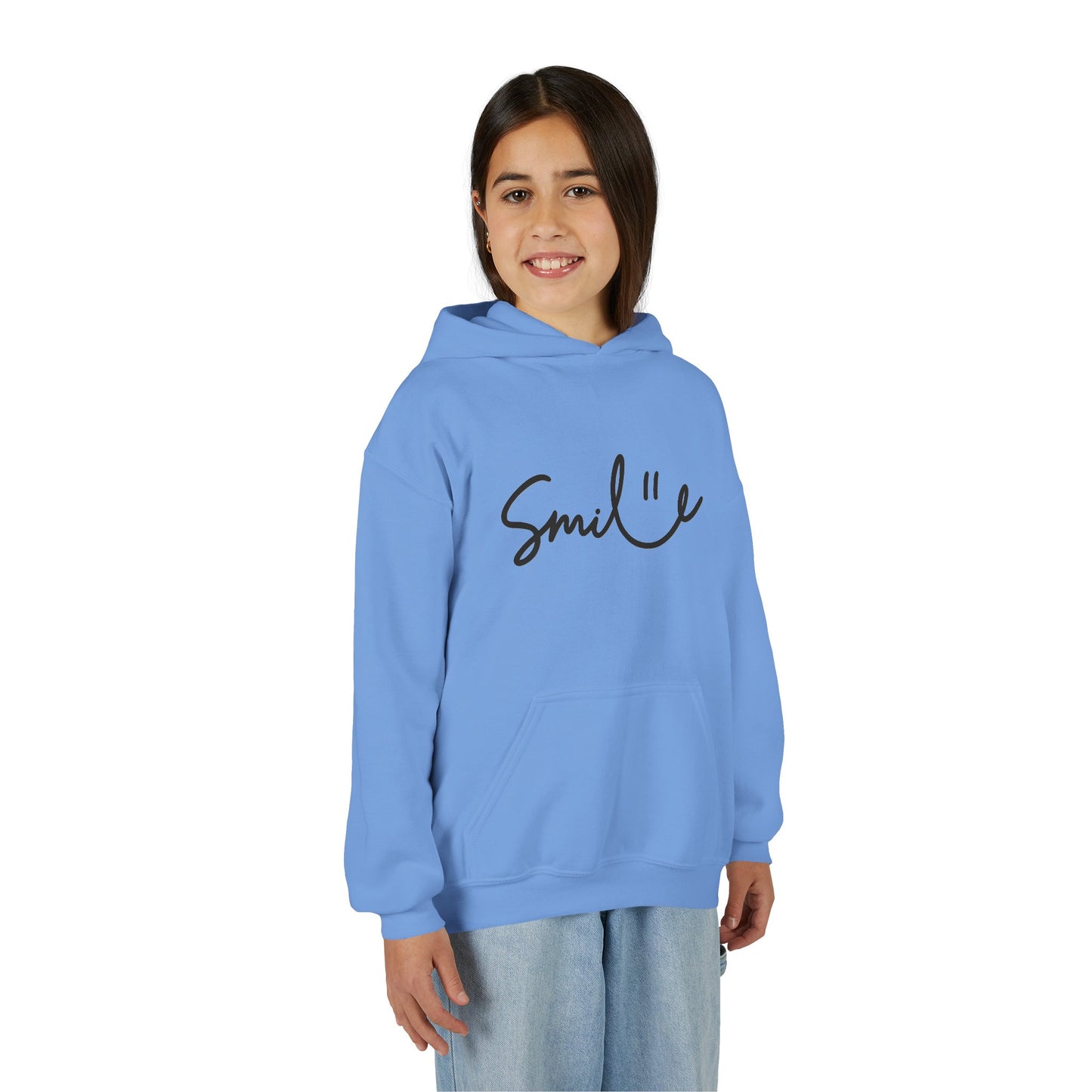 Smile Youth Heavy Blend Hoodie - Cozy, Cheerful Sweatshirt for Kids