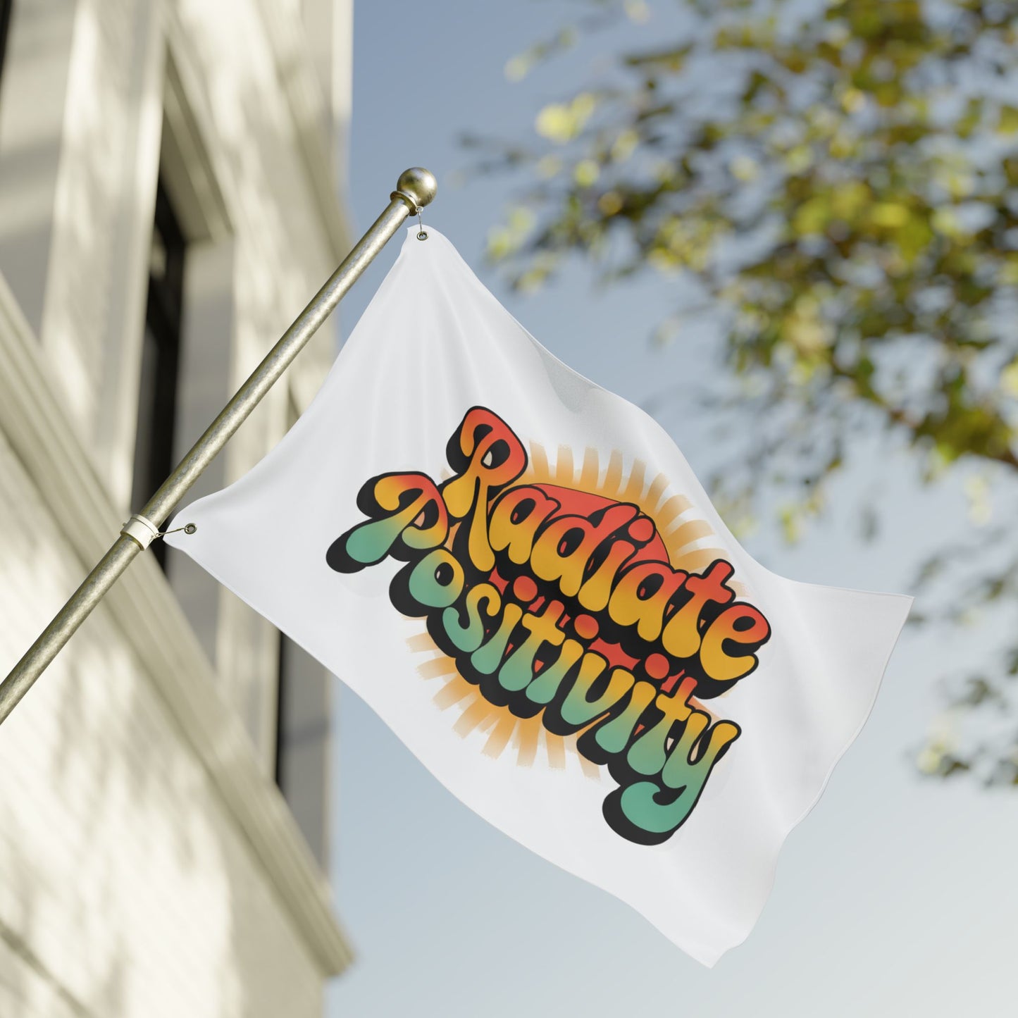 Radiate Positivity Double Sided Flag