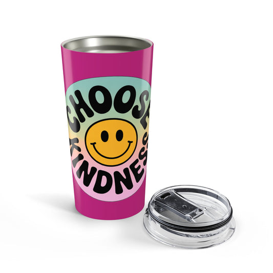 Light Pink Choose Kindness Tumblers – 20oz Travel Mugs for Positive Vibes