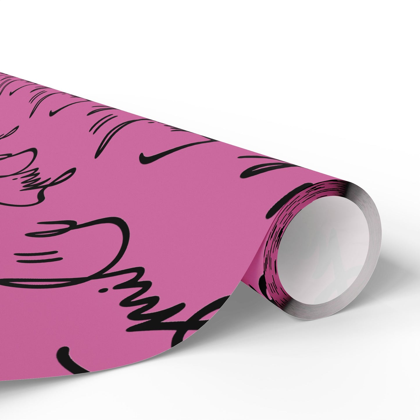 Light Pink/Black Smile Stylish Gift Wrapping Paper for Any Occasion