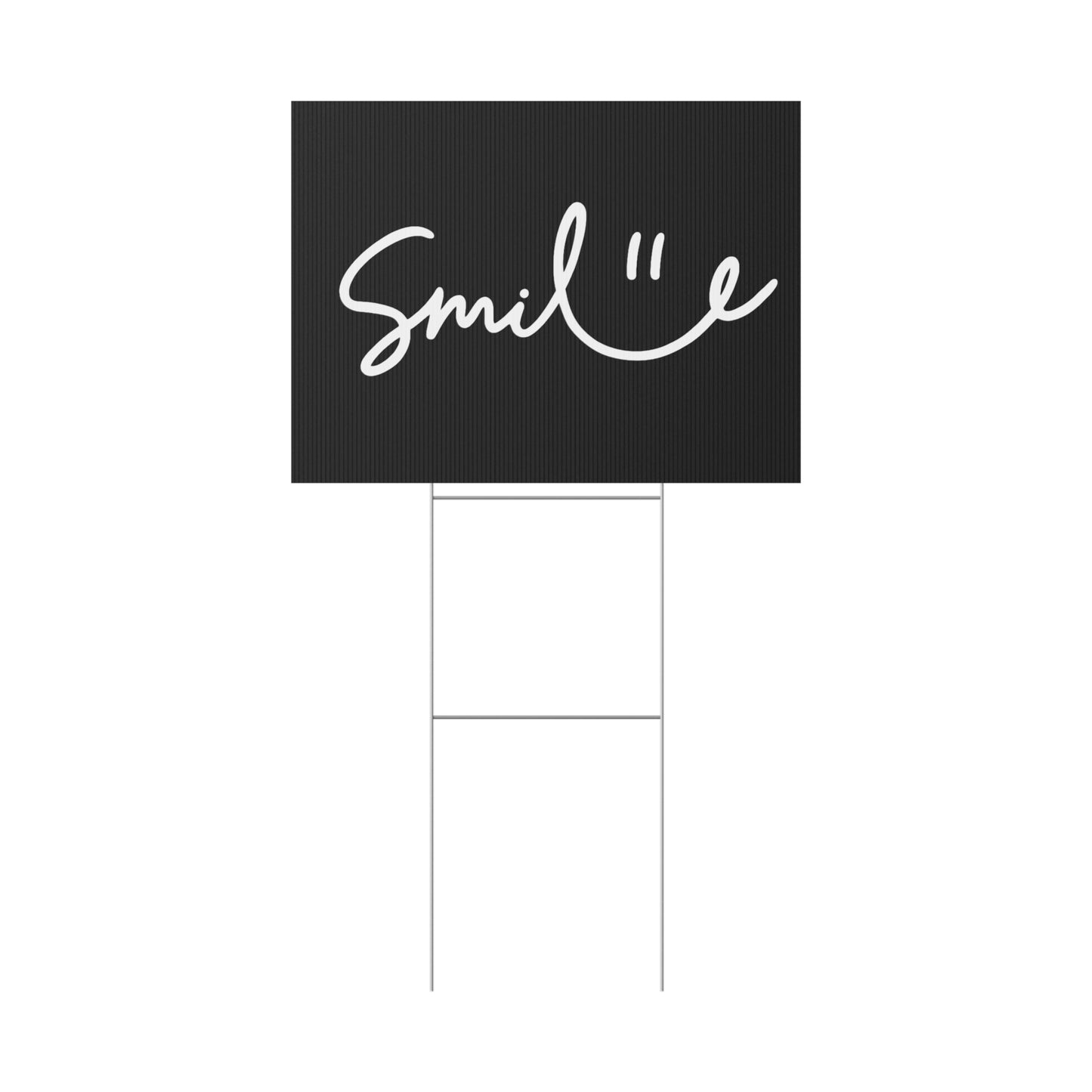 Black Smile Yard Sign
