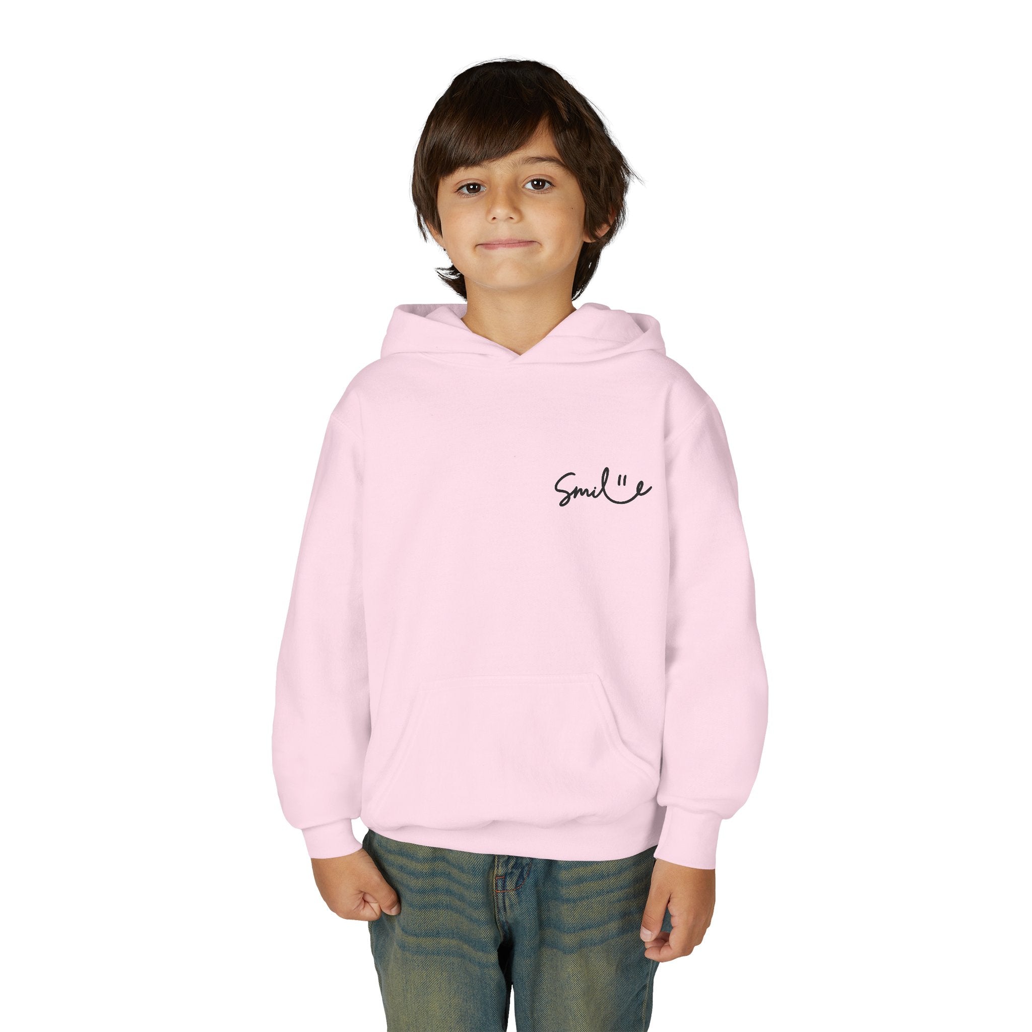 Smile Youth Hoodie - Cozy Heavy Blend Sweatshirt for Kids