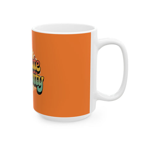 Orange Radiate Positivity Ceramic Coffee Mug,  11oz & 15oz