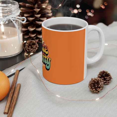 Orange Radiate Positivity Ceramic Coffee Mug,  11oz & 15oz