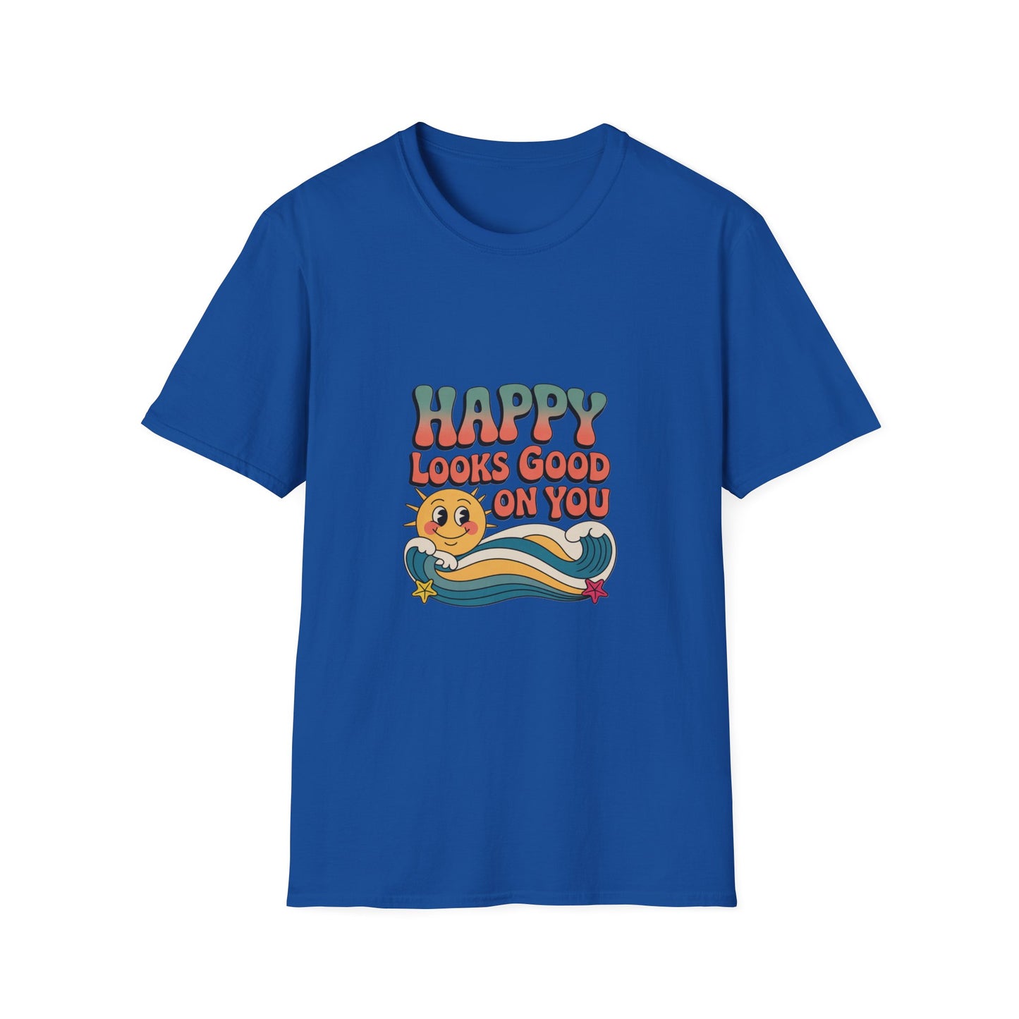 Happy Looks Good On You T-Shirt — Retro Sun Positive Graphic Tee