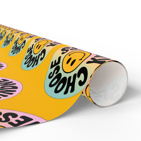 Yellow Choose Kindness Wrapping Papers