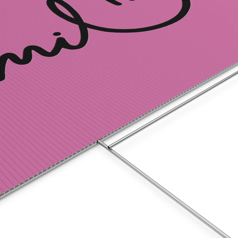 Light Pink Smile Yard Sign