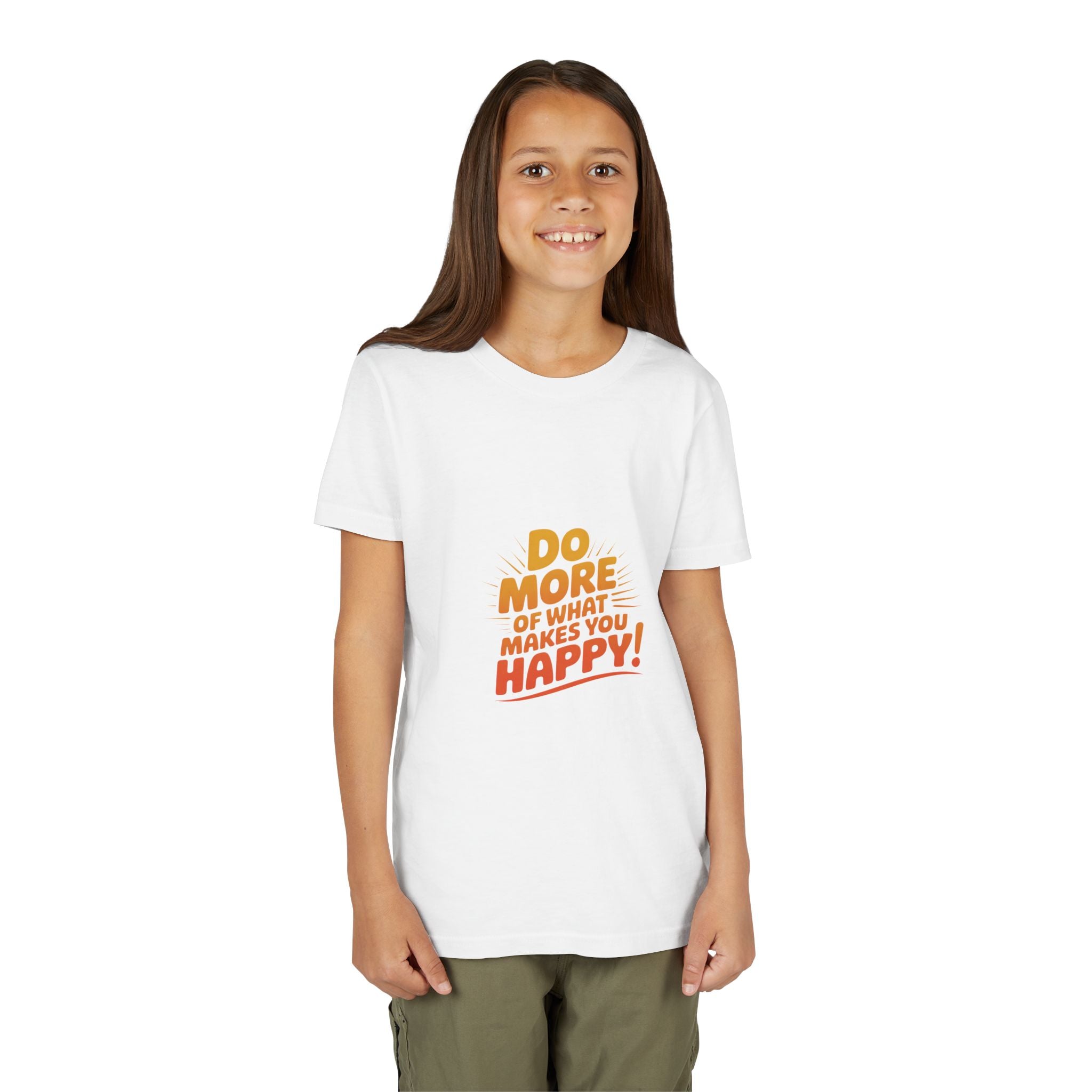 Youth Tee — “Do More of What Makes You Happy!” Positive Graphic Kids T‑Shirt