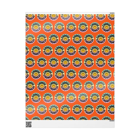 Orange Choose Kindness Wrapping Papers