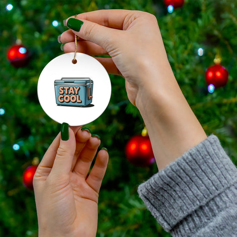 Stay Cool Ceramic Ornaments - Fun Holiday Decorations