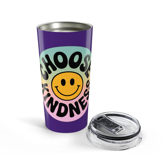 Purple Choose Kindness Tumblers – 20oz Travel Mugs for Positive Vibes