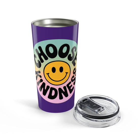 Purple Choose Kindness Tumblers – 20oz Travel Mugs for Positive Vibes