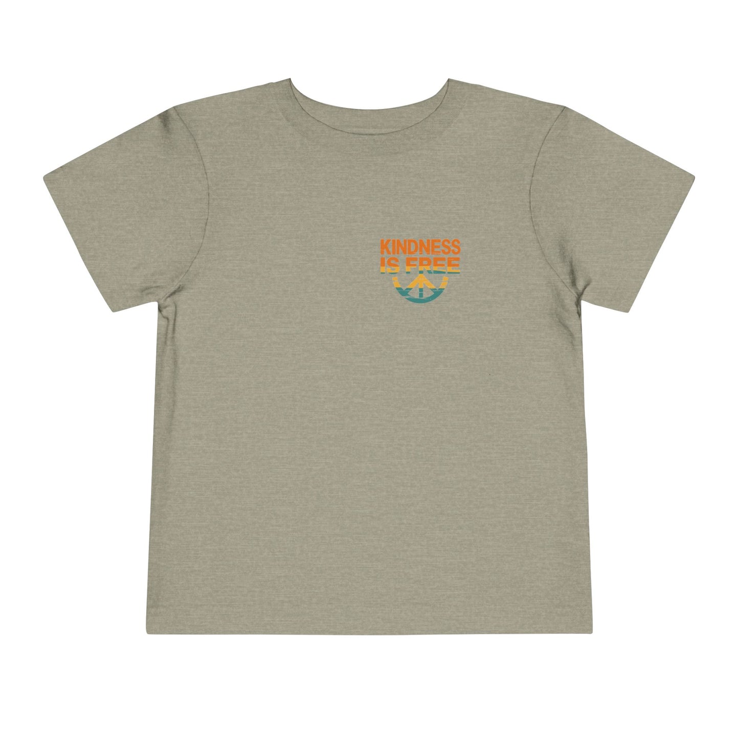 Toddler Short Sleeve Tee - Kindness Is Free Peace Design