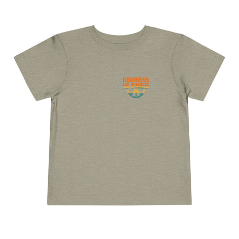 Toddler Short Sleeve Tee - Kindness Is Free Peace Design
