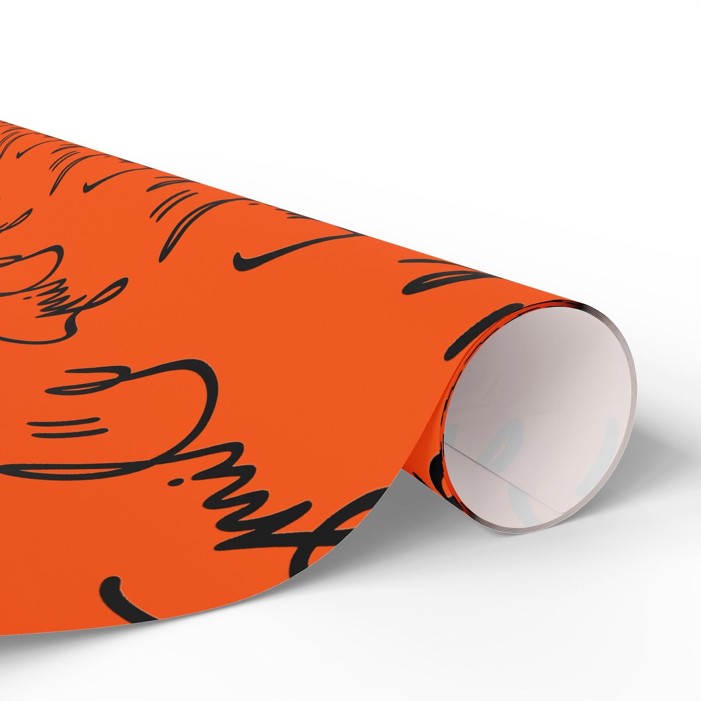 Orange/Black Smile Stylish Gift Wrapping Paper for Any Occasion
