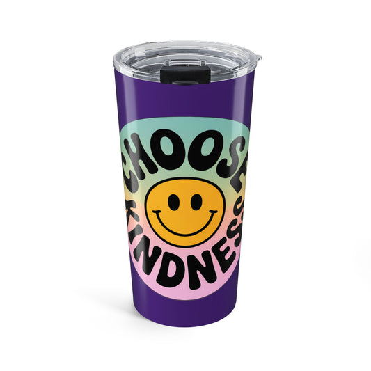 Purple Choose Kindness Tumblers – 20oz Travel Mugs for Positive Vibes
