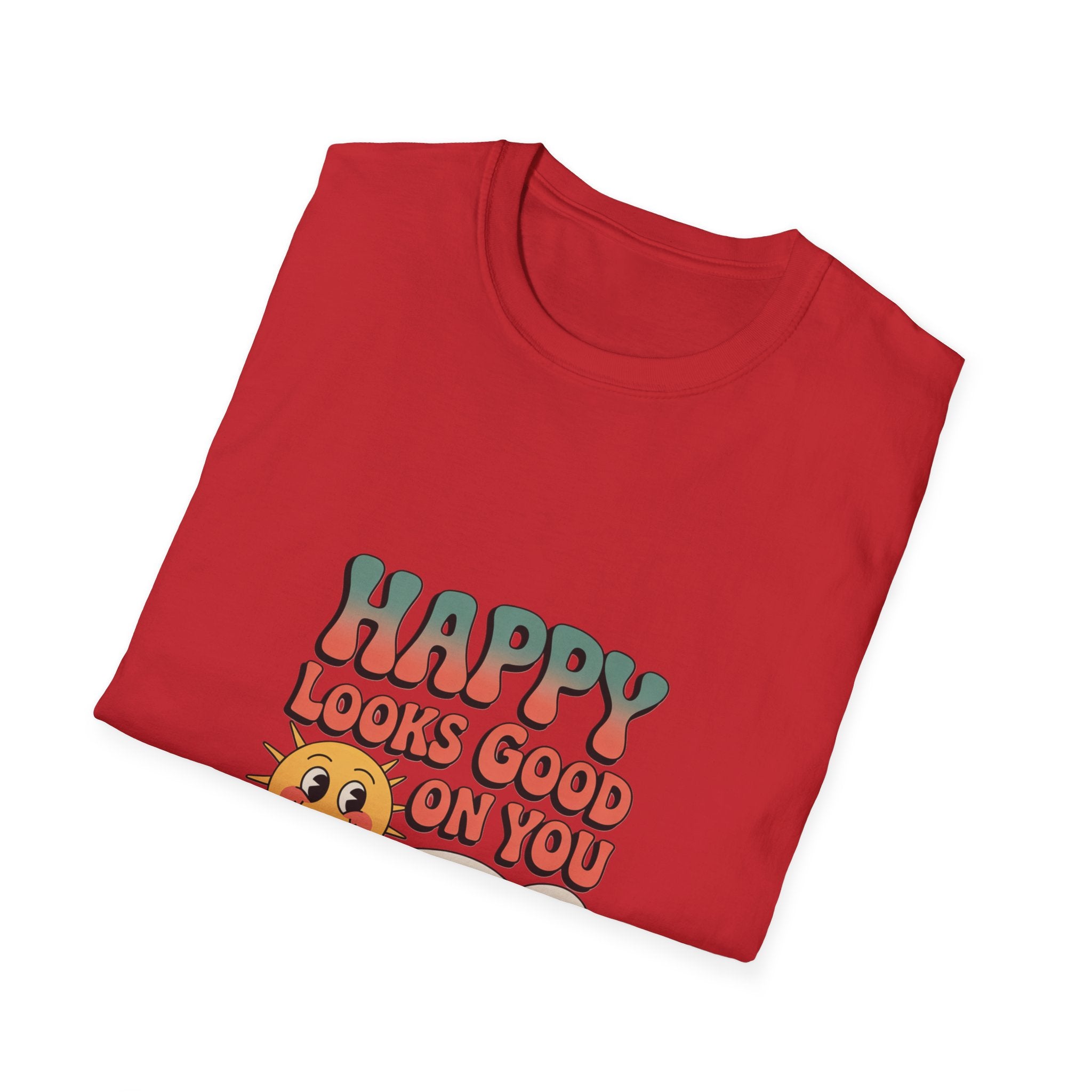 Happy Looks Good On You T-Shirt — Retro Sun Positive Graphic Tee