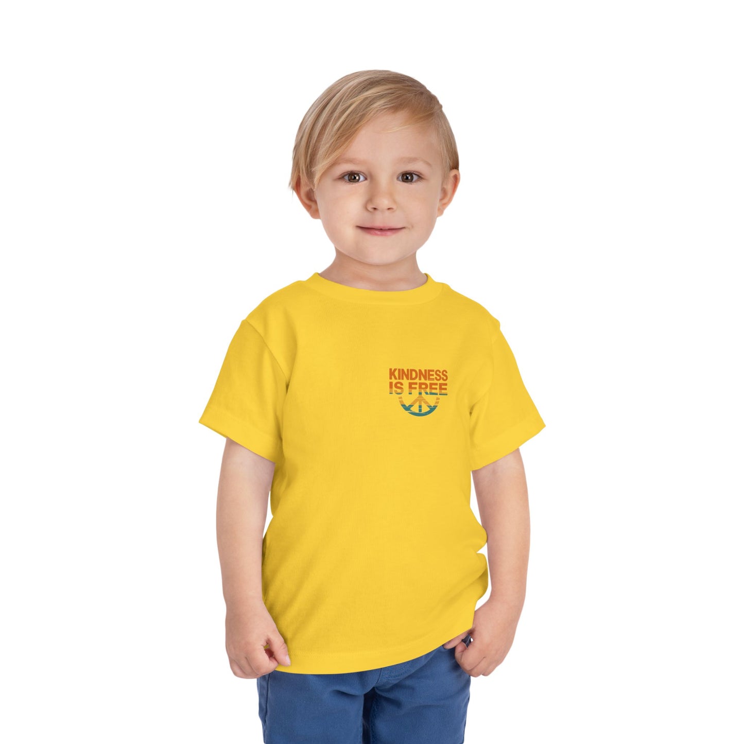 Toddler Short Sleeve Tee - Kindness Is Free Peace Design