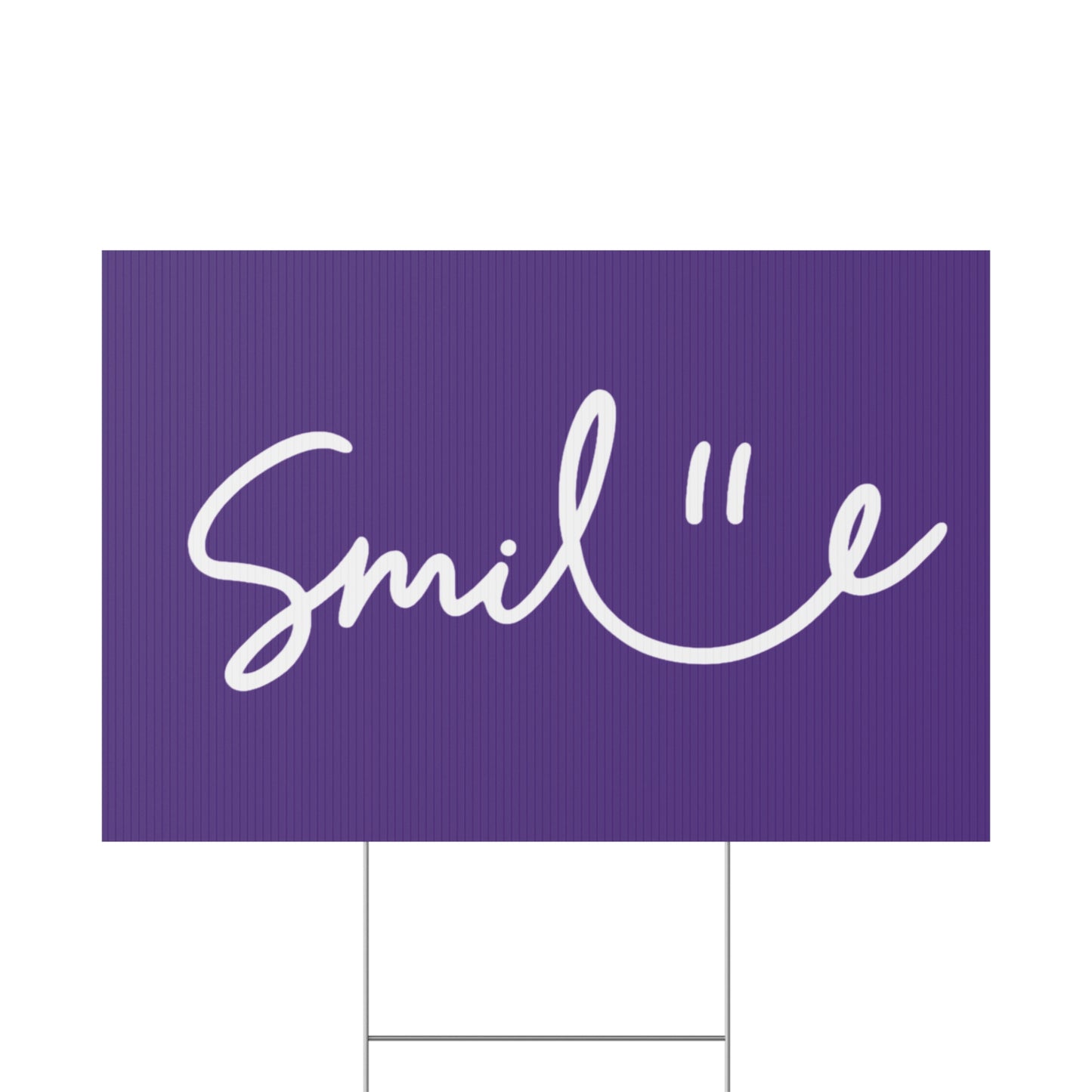 Purple Smile Yard Sign