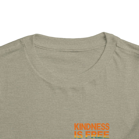 Toddler Short Sleeve Tee - Kindness Is Free Peace Design
