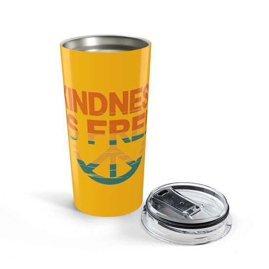 20oz Kindness Is Free Tumbler - Inspiring Quote Travel Mug