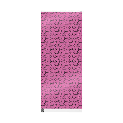 Light Pink/Black Smile Stylish Gift Wrapping Paper for Any Occasion