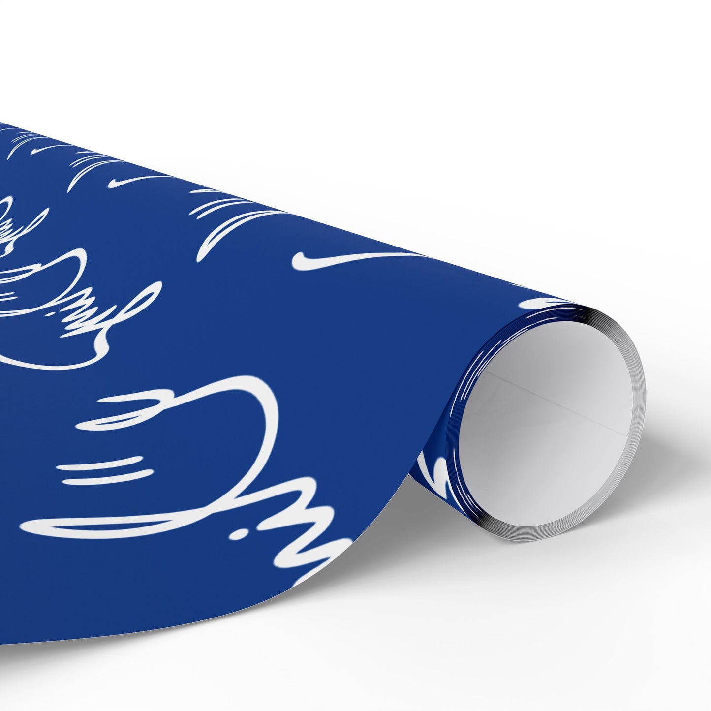 Dark Blue Smile Stylish Gift Wrapping Paper for Any Occasion