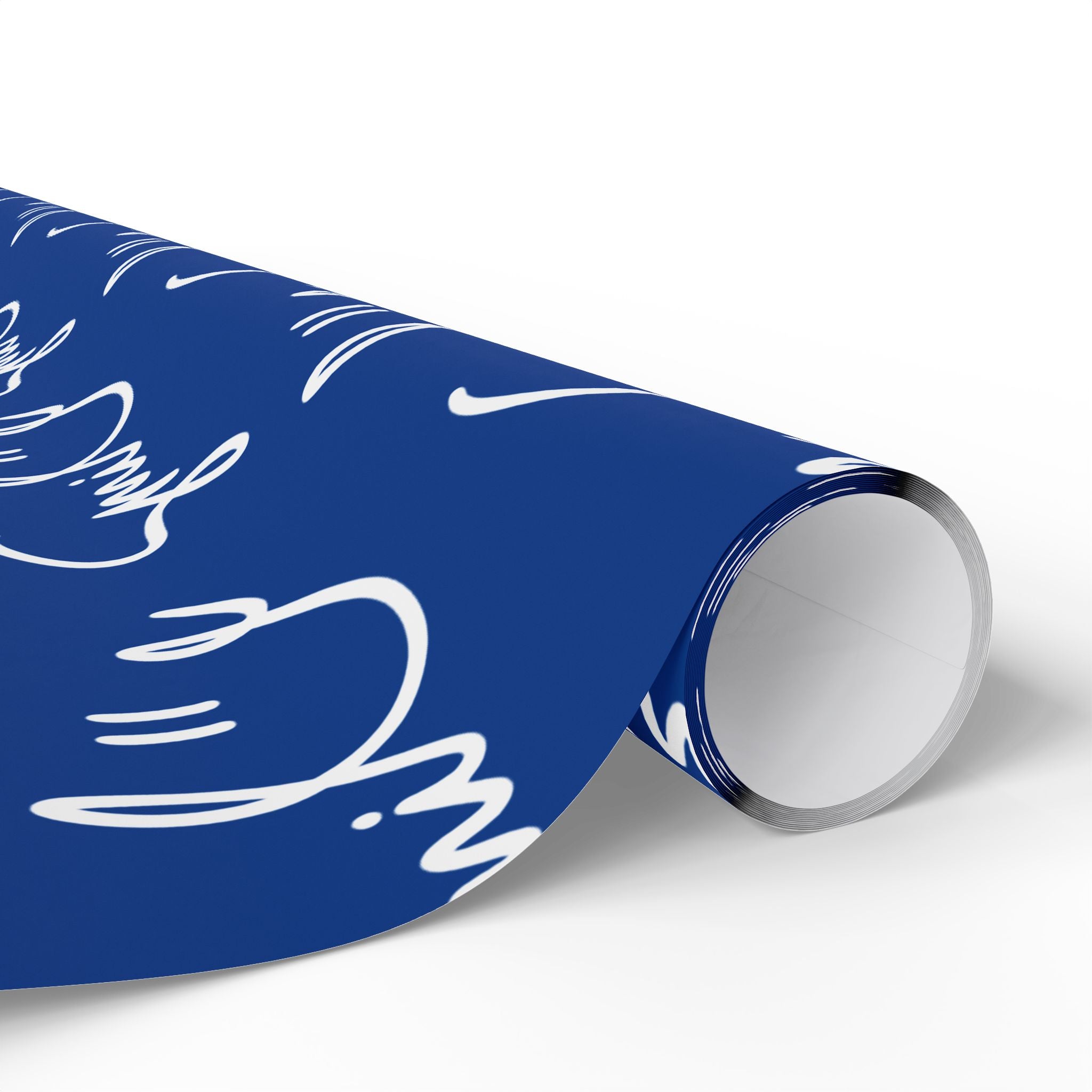 Dark Blue Smile Stylish Gift Wrapping Paper for Any Occasion