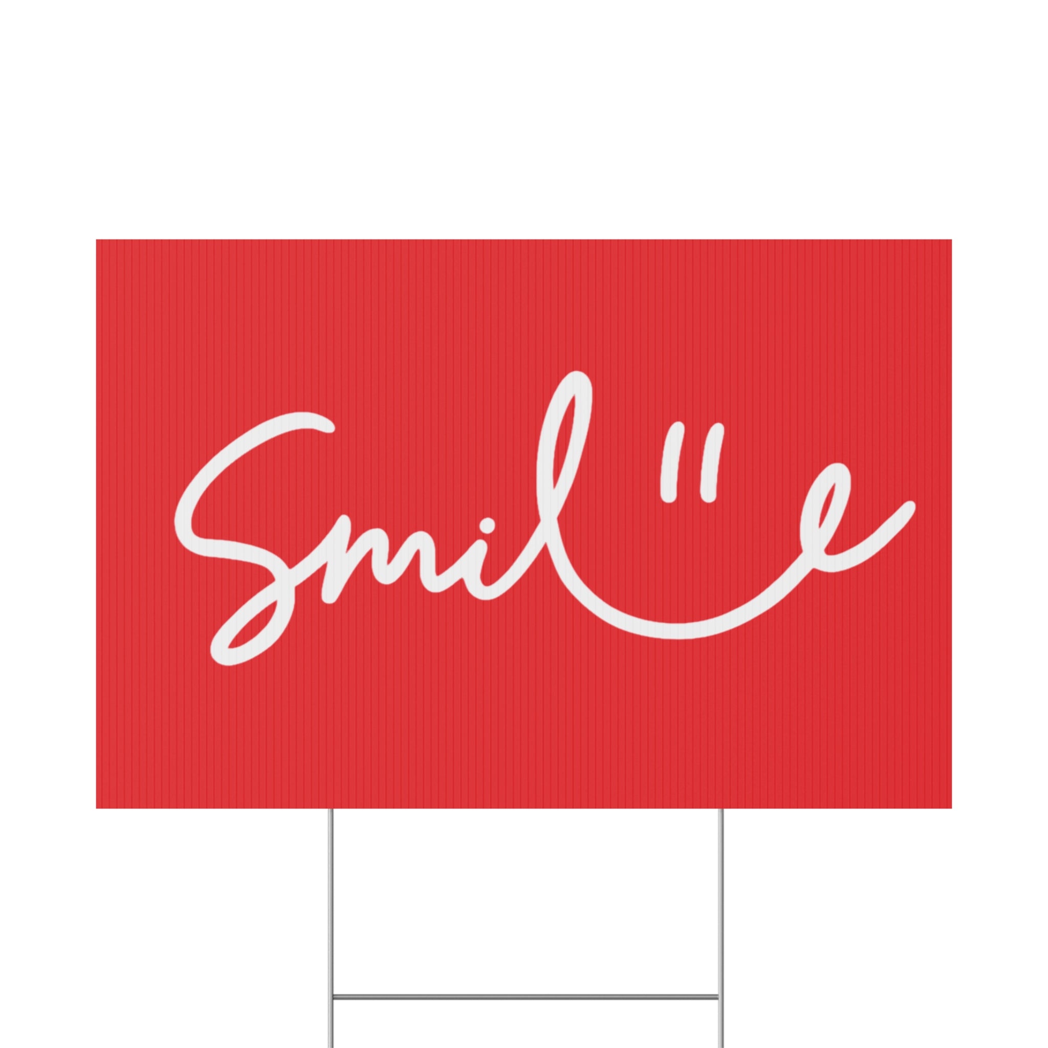 Red Smile Yard Sign