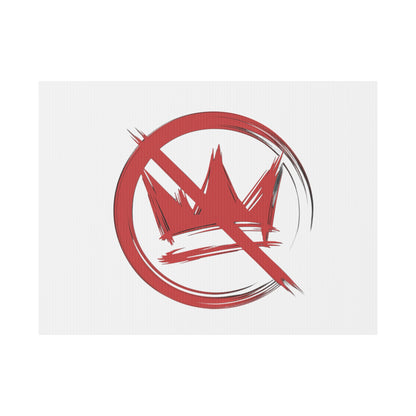 No Kings in the United States yard sign