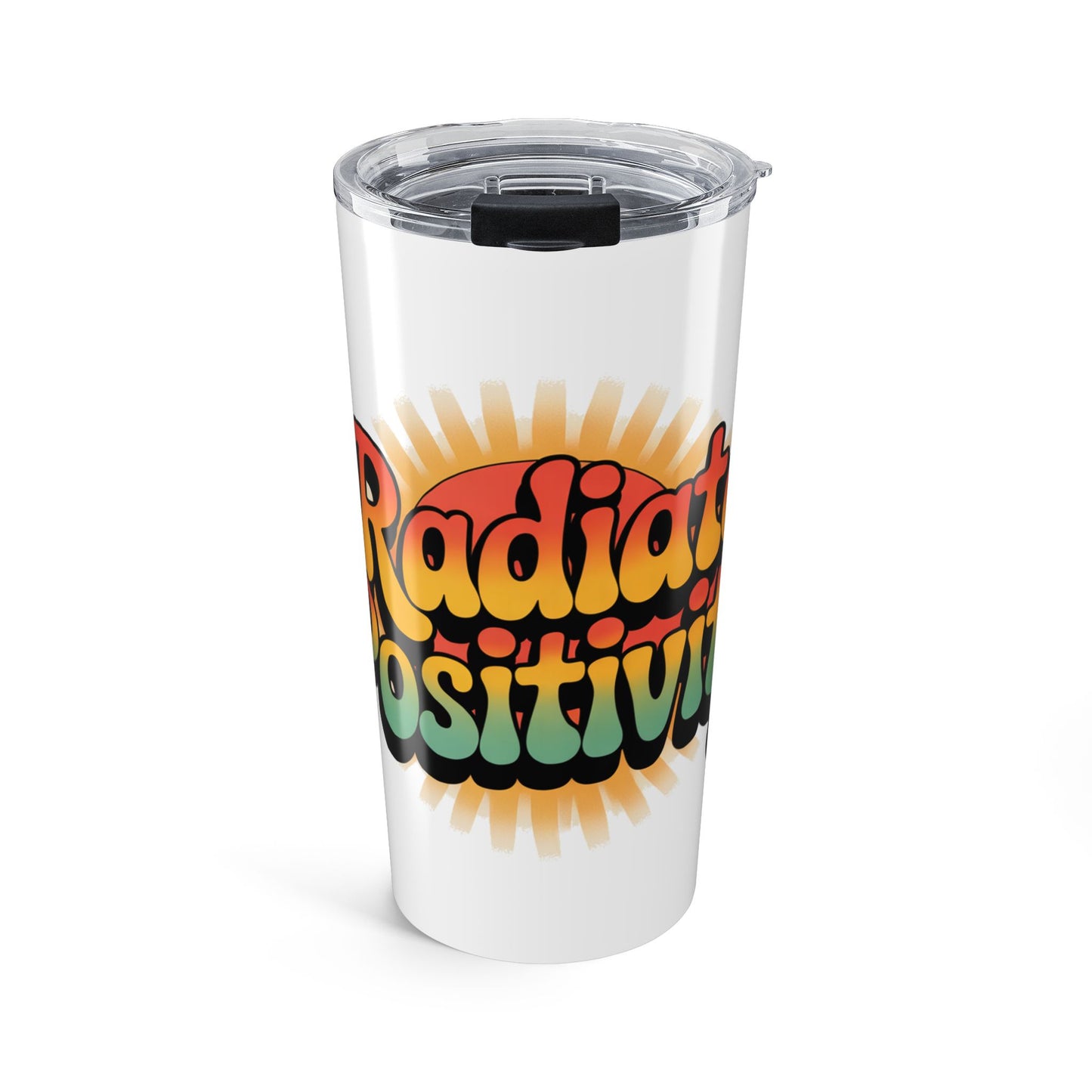 White Radiate Positivity Tumbler 20oz