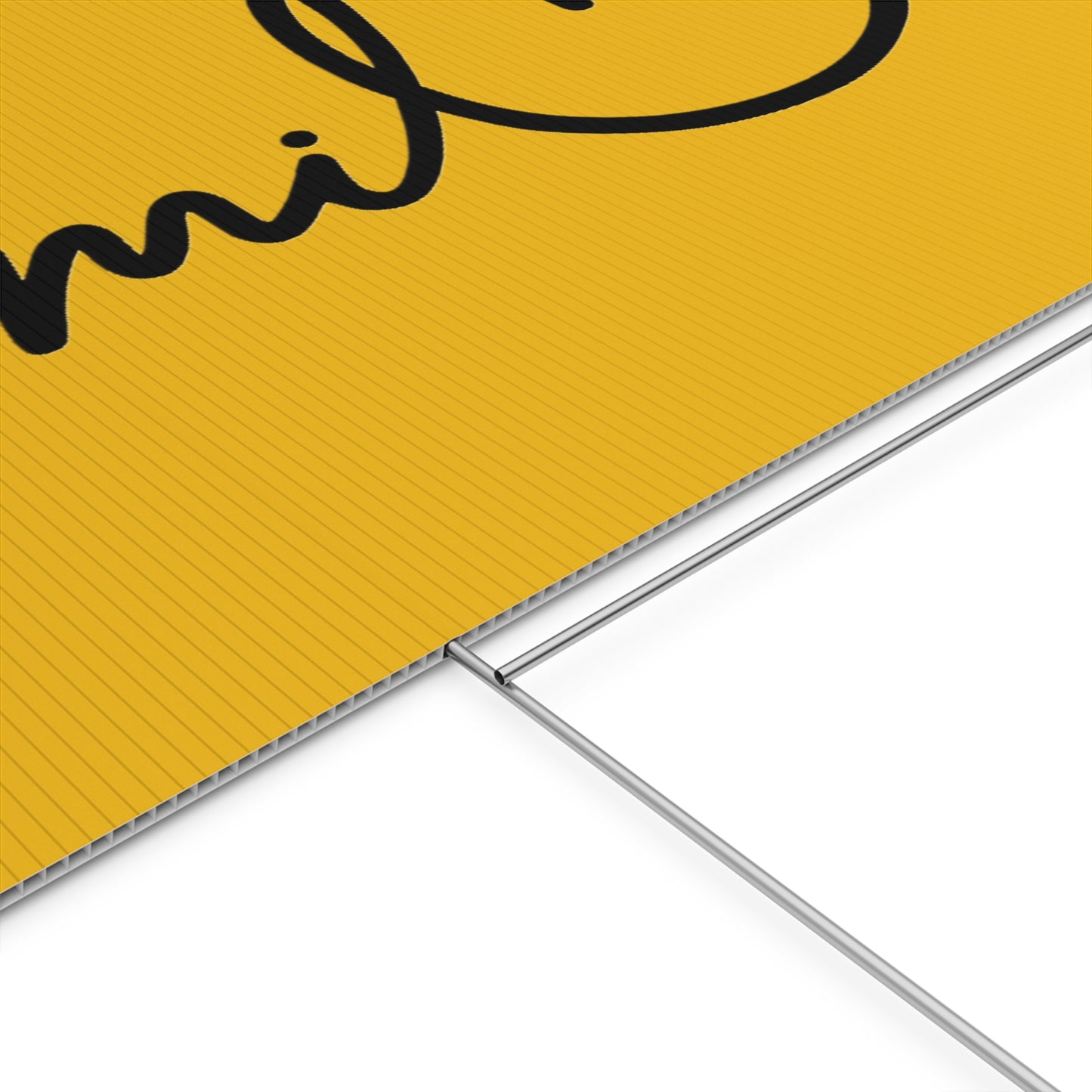 Yellow Smile Yard Sign