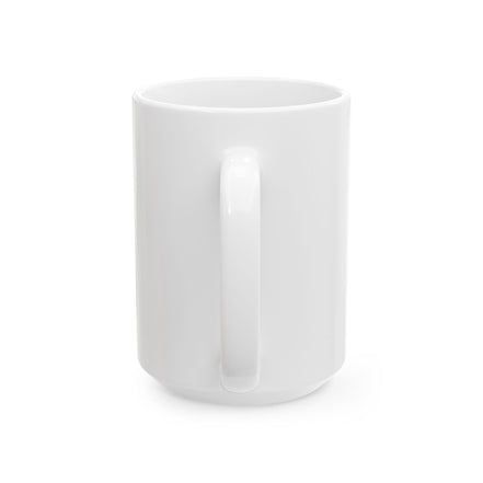 White Radiate Positivity Ceramic Coffee Mug,  11oz & 15oz