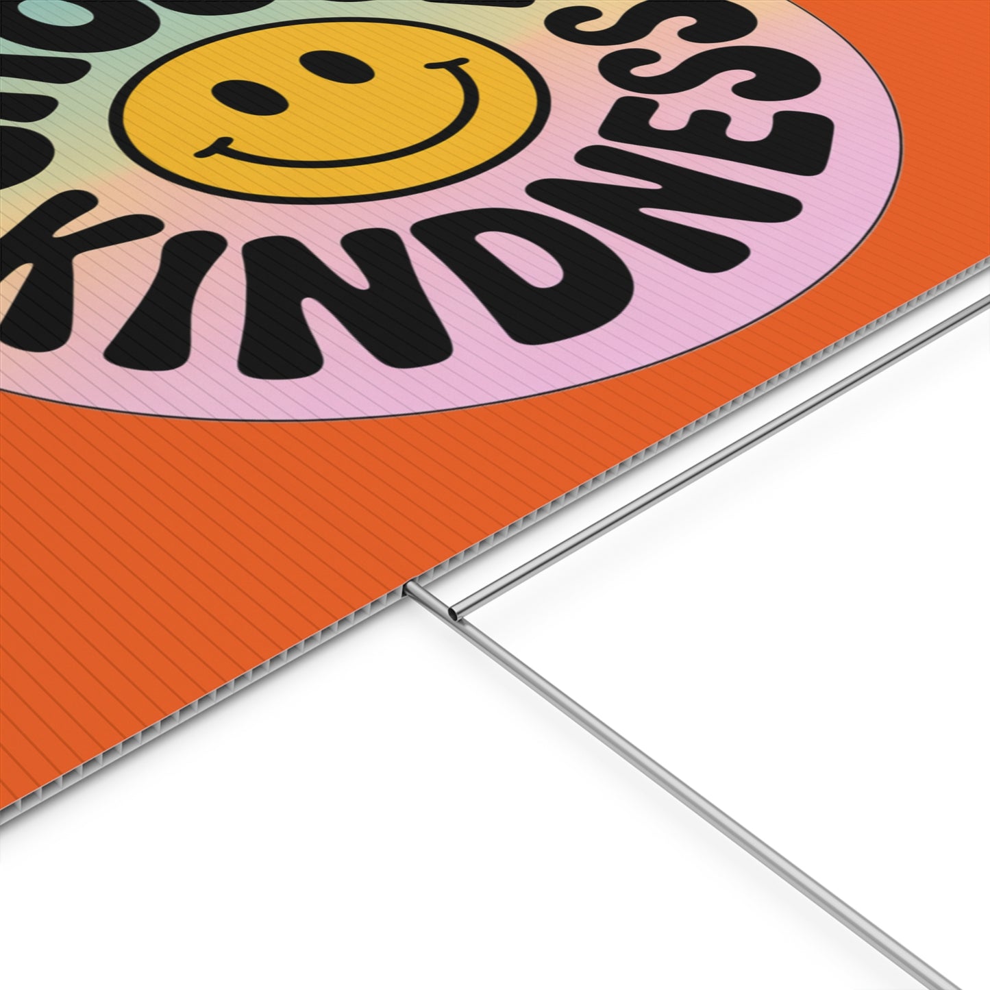 Orange Joyful Choose Kindness Plastic Yard Sign