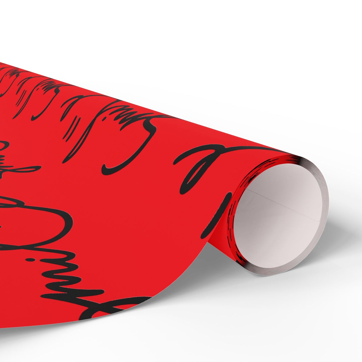 Red/Black Smile Stylish Gift Wrapping Paper for Any Occasion