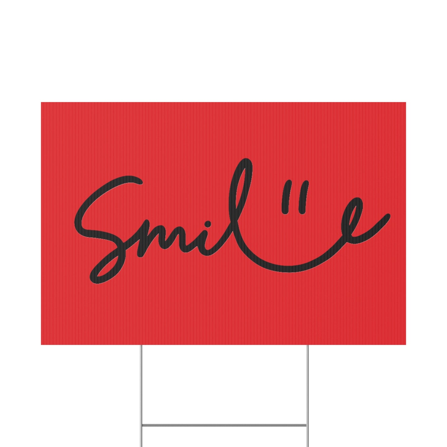 Red Smile Yard Sign