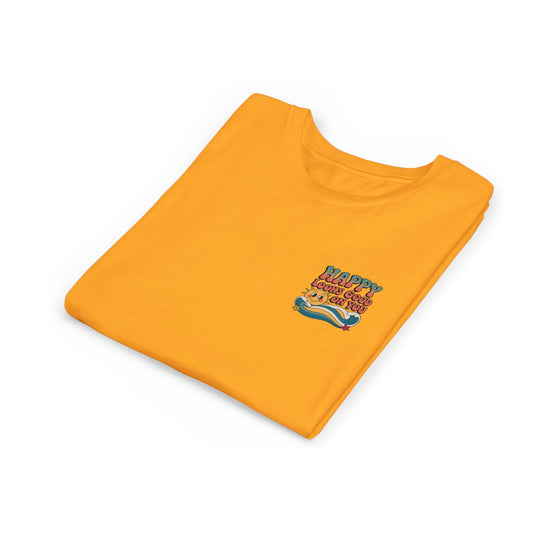 Youth Tee — "Happy Looks Good On You" Retro Sunshine Kids Shirt